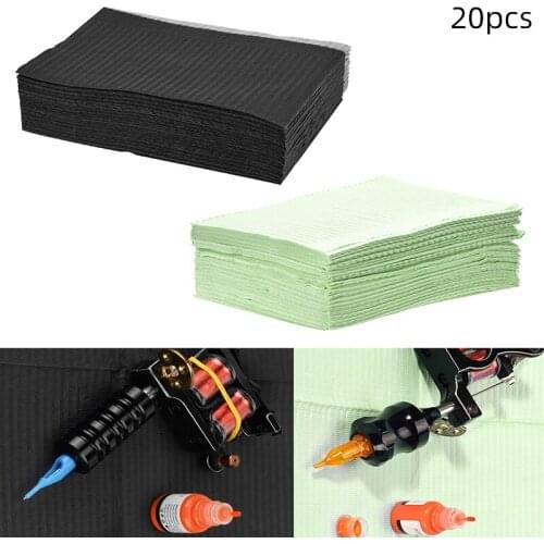 20Pcs Hot Absorbent Tattoo Tablecloth Disposable Cloth Towel Clean Paper Pad Cover Waterproof Tablecloths Tattoo Accessories