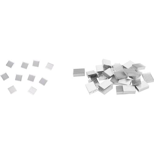 40 Pcs Aluminum Heatsink for IC MOSFET SCR, 10 Pcs 20mm X 20mm X 6mm & 30 Pcs 20mmx14mmx6mm