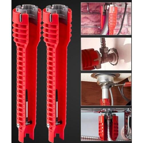 8 In 1 Basin Flume Wrench Faucet Sink Installer Plumbing Tool Repair Hand Tool For Toilet Bowl Bathroom Kitchen Plumbing Removal