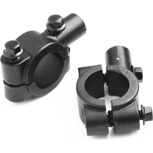 7/8''22mm Motorcycle Aluminium Handlebar Mirror Adaptor Clamp On Mount Brackets 10mm Universal Old School Bobber Touring