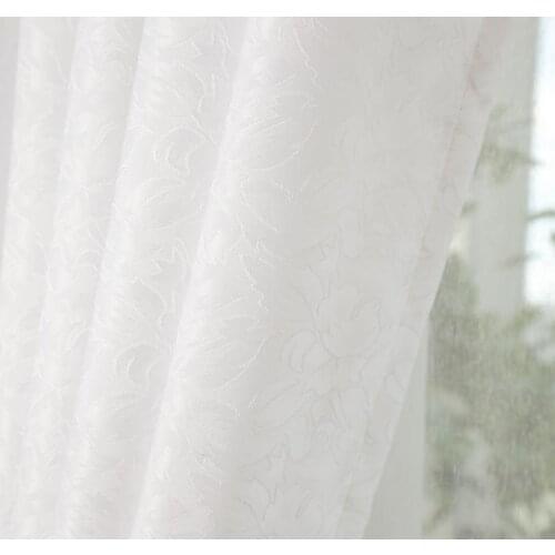 White Curtains Solid White Tulle Modern Curtains for Living Room Transparent Tulle Curtains Window Sheer for the Bedroom 184&30