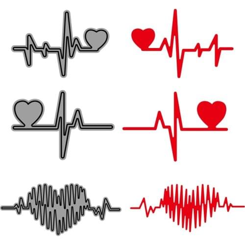 CH New Arrival Electrocardiogram Metal Cutting Dies Stencils for DIY Scrapbooking/photo Album stamps Decorative Embossing DIY