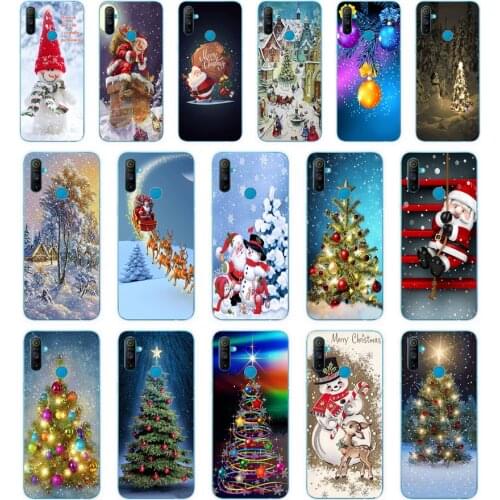 97SD Snowman Colorful Merry Christmas Soft Silicone Tpu Cover phone Case for OPPO A1K A5S A7 AX7 A5 A9 2020 Realme 3 Pro C3 Case
