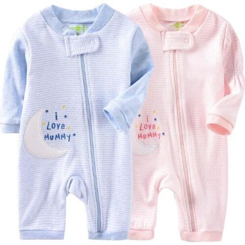 Baby Romper 0-12 Months Newborn Baby Boy Clothes Cotton Long Sleeve Zipper Spring Autumn Kids Girls Jumpsuits Baby Costume