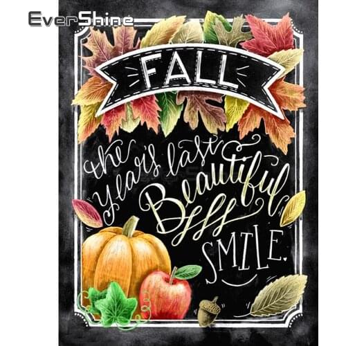 EverShine 5D Diamond Painting Full Drill Square Fall Picture Rhinestones Diamond Embroidery Full Display Scenery Cross Stitch