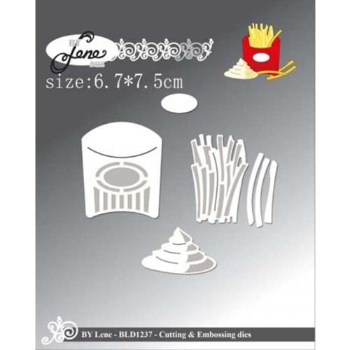 French fries food Metal Cutting Dies Cutting Mold Decoration Scrapbook Paper Craft Knife Mold Blade Dies Stencils Dies