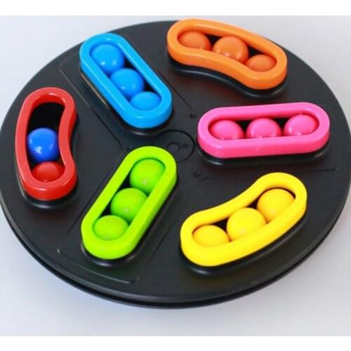 Creative Sensory Decompression Toy, Antistress Simple Rotating Bean Toy with Turntable Plate for Kids