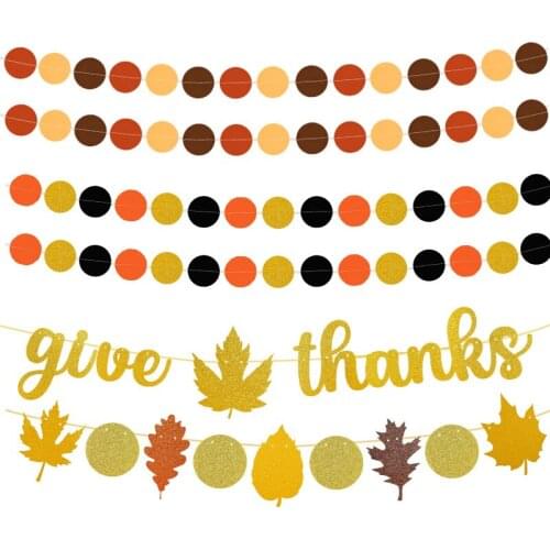 Artificial Vine Autumn Maple Leaf Garland Paper Banner Fake Plant Foliage String Christmas Garden for Thanksgiving Wedding Decor