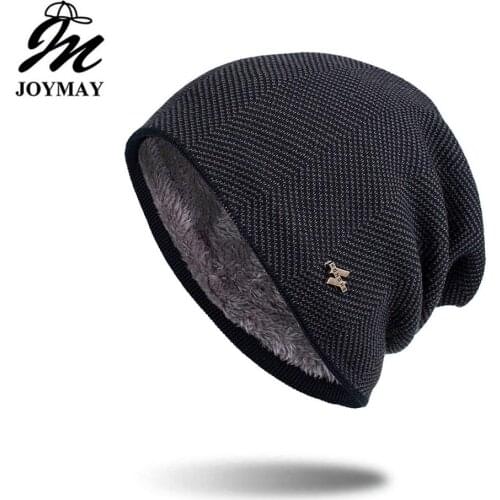 Joymay New arrival Winter Beanies Hat Unisex Classic Warm Soft Skullies Knitting Hats For Men Women WM121