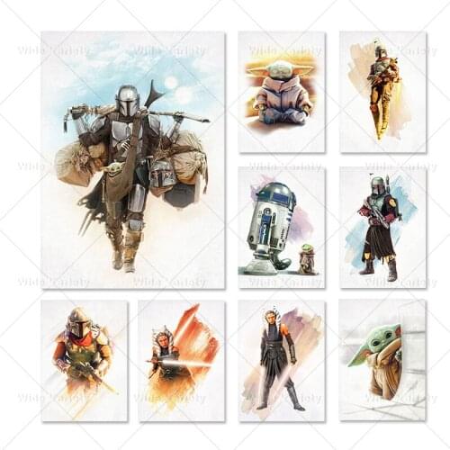 Star Wars Watercolor Oil Wall Art Poster Canvas Painting Prints Picture Living Kids Room Home Decor Birthday Gift Mural Cuadros