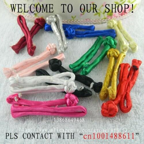 Classic China knot button 9cm Cross Button 55 pcs mixed 11 colors Decration for Dress bag Package Free Shipping