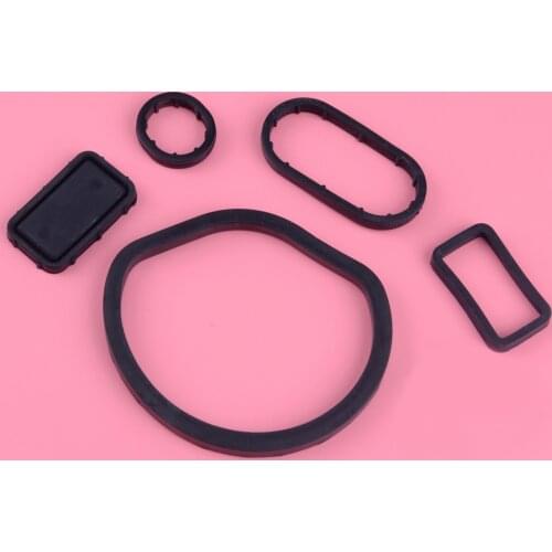 1121840061 1121840261 5pcs Car Oil Filter Housing Seal Kit fit For Mercedes Benz W203 W208 W209 W210 W211 W220