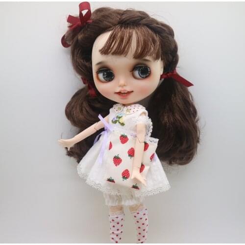Customization doll Nude blyth doll cute doll Girl brown hair