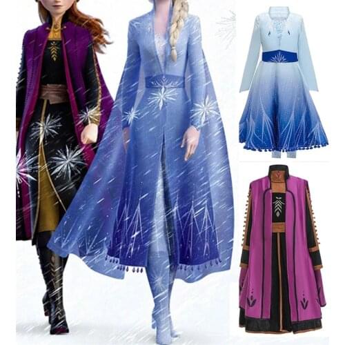 Elsa Dress Clothes Set For Girs Kids Anna Cosplay Costume Girls Princess Dress Child Carnival Birthday Party Halloween Dress