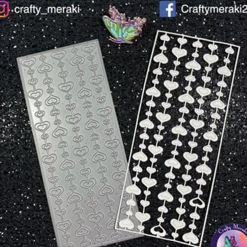 New Arrival Heart String Rectangle Metal Cutting Dies Craft diy for Scrapbooking Handmade Knife Mould Blade Punch Stencils Model