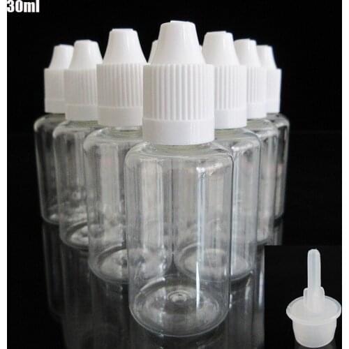 Empty oil Bottle,Dropper PET E Liquid Bottle with Long Thin Needle Nozzle ,Safty Plastic Bottle Cap 1000pcs Wholesale