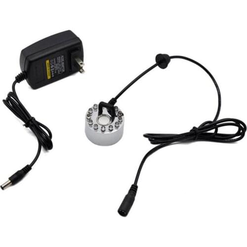 Hot sell landscape fountain fogger,colorful loop DC electronic alloy head atomizer,12pcs lamp16MM Atomizing sheet sprayer