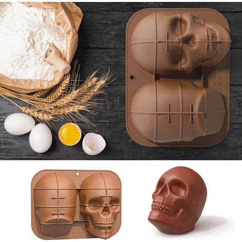 3D Silicone Large Head Skeleton Cake Mould Safe Baking Mold Pastry Baking Decoration Tools
