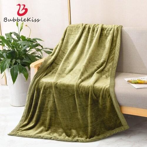 Bubble Kiss Modern Solid Color Soft Comfortble Sofa Blankets for Bed Thicken Offfice Siesta Home Decor Weighted Blanket 2021