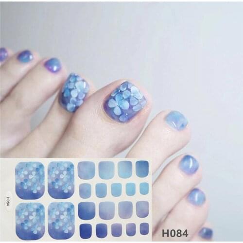 1sheet Charming Toe Nail Sticker Mixed Flowers Sequins 3D Nail Art Tips Adhesive Toenail Art Polish Tips Glitter Manicure Tools