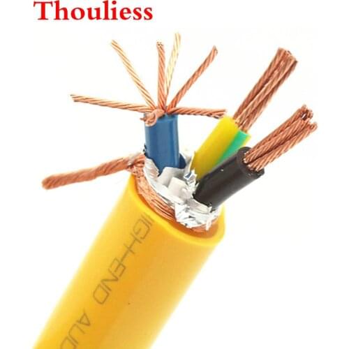 Thouliess Hi-end OCC Power Cable Diy Audio Speaker CD player Amplifier DVD AC power cord Bulk power cable 13mm 17mm 19mm
