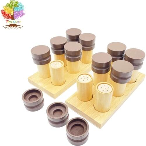Treeyear Montessori Scent Boxes (Smelling Bottles) for Kids Adults Smell Sensory Traning 2Sets Montessori Sensorial Material