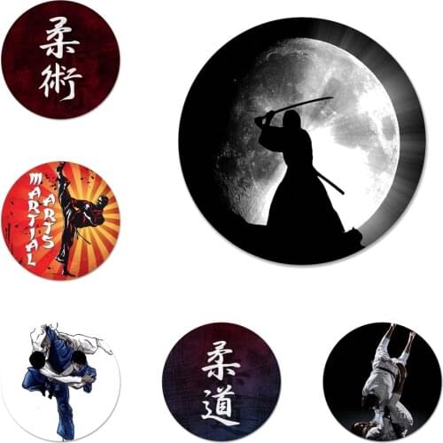 Japan Judo Martial Art Badge Brooch Pin Accessories For Clothes Backpack Decoration gift 58mm