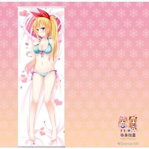 Japanese Anime Cartoon Nisekoi Peach Skin Velvet Rectangle Flat Wall Scroll Painting Poster Print 150*50cm