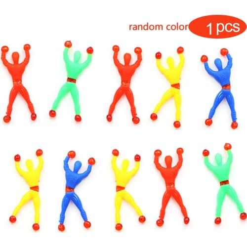 10pcs Random Color Funny Birthday Vent Novel Gift Party Supplies Sticky Wall Climbing Kid Climber Men Fillers Educational Toy#30