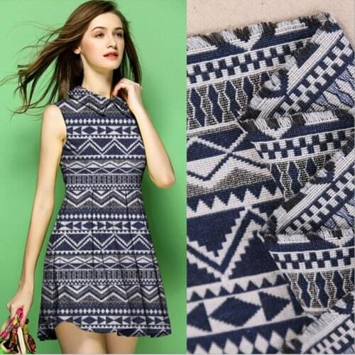 100x148cm, jacquard brocade fabric, Geometry style soft print 3D fabric for DIY sewing clothing wedding dress upholstery