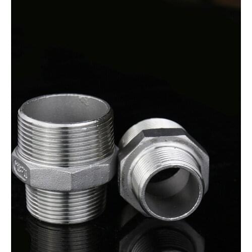 1/8" 1/4" 3/8" 1/2" 3/4" 1" BSPT Male Hex Reducer Nipple 304 Stainless Steel Pipe Fitting Water Gas Oil