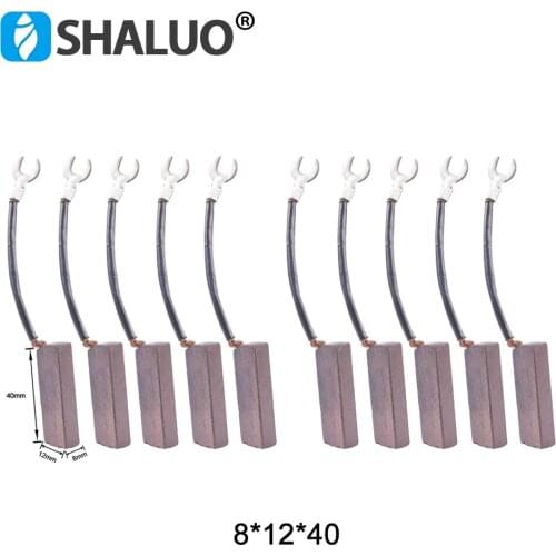 10pcs high quality copper carbon brush for electric motors 8*12*40mm brush generator parts