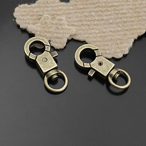 26352)6PCS 44x18MM Antique Bronze Zinc Alloy Lobster Clasps Connect Clasps Necklace Clasps Diy Jewelry Findings Accessories