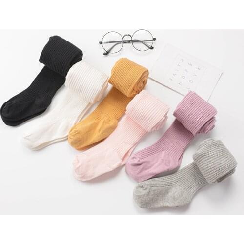 White Baby Tights 0-4year Spring and Autumn Cute Baby Girls Knit Stockings Cotton Breathable Pantyhose for Toddler Leggings