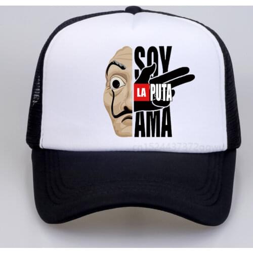 Men Women La Casa De Papel Harajuku Kawaii Print Baseball cap New Money Heist Women Ullzang Funny Graphic Unisex snapback hats