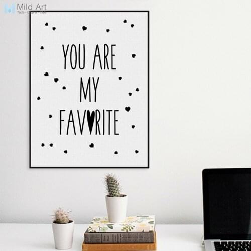 Black White Minimalist Inspiration Motivation Love Quote Art Print Poster Wall Picture Canvas Paintings Kids Room Decor No Frame