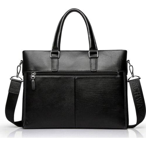 Designer brand cowhide men genuine leather handbags man leather business briefcase laptop bag men messenger bags