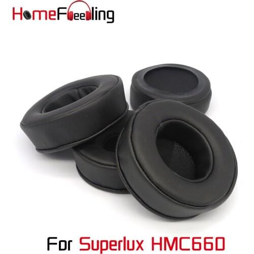 Homefeeling Ear Pads for Superlux HMC660 Headphones Super Soft Thicken Velour Ear Cushions Sheepskin Leather Earpads Replacement