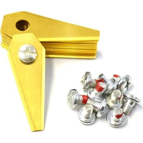 Dropshipping 18pcs Blades Stainless Steel Robotic Mower Blades With Screws Replacement Blades For Bosch Indego Robotic Mower