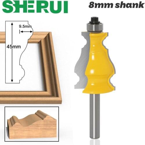 8mm Shank Picture Frame Router Bits Tenon Tungsten Carbide Line Bit Woodworking Milling Cutter for Wood