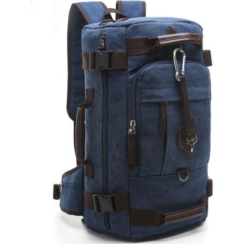 Vintage Travel School Backpack Large Capacity Canvas Backpacks For Teenager Drawstring Design Laptop Backpacks