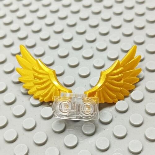 MOC Bricks Wing Feathered Folded Spread Animal Body Parts 11100 18986 15712 2555 Weapon Educational Building Blocks Gifts