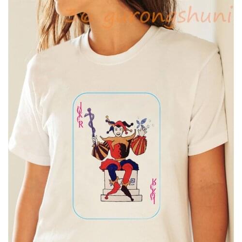 Summer tops Playing card king harry styles t-shirt cards kpop harajuku tshirt poker joker kawaii vintage t shirt women tumblr