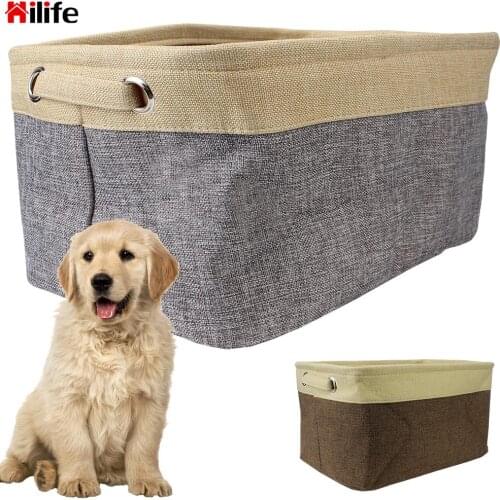 Laundry Baskets 24.6L Foldable Pet Dog Toys Box Folding Storage Basket Clothes Organizer Linen