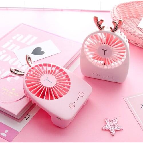 Mini fan portable USB rechargeable handheld fan 3-speed air cooler desktop desktop fan cute cooling fan household electric fan