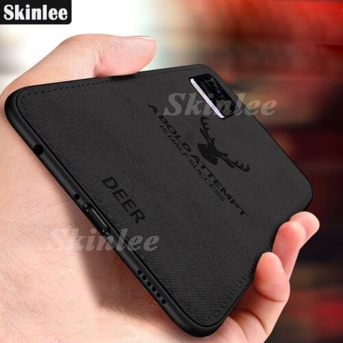 Skinlee Soft Case For vivo V21 Case Luxuy Brand Cloth Texture Elk Back Deer Cloth Case For VIVO V21E Cover