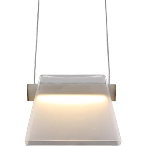 Nordic Art Glass Pendant Lamp 5W White Blue Amber Handbag Shape Suspension Luminaire Modern Creative Indoor Decor Hanging Lights