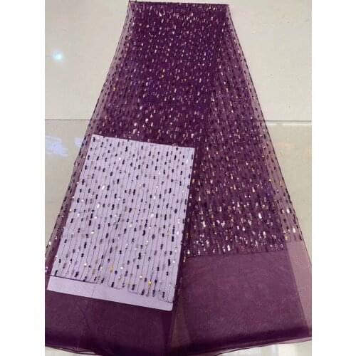 Latest Nigerian French Sequin Lace Fabric Embroidered African Lace Fabric 2021 High Quality Mesh Lace Fabric J34881