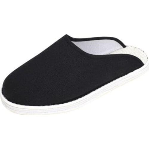 New mens slippers fashion cloth thick bottom flat cotton sweat-absorbent handmade half-drag casual shoes men men slippers