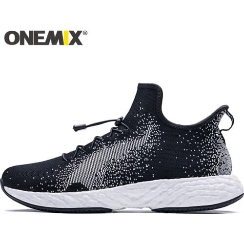 ONEMIX 2020 Summer New Arrival Men Running Shoes Soft Breathable Sport Shoes Walking Sneakers Slip On Flat Women Travel Footwear